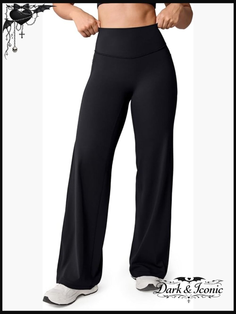 High Waisted Wide Leg Yoga Pants with Pockets Buttery Soft 31"